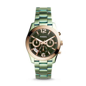 Bracelet de montre Fossil ES4328 Acier inoxydable Vert 20mm